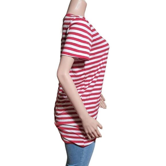 Bundle 2 Crew neck striped short sleeve tee t-shirt M - Picture 4 of 7